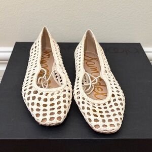 Sam Edelman Marcie Cream Woven Flats